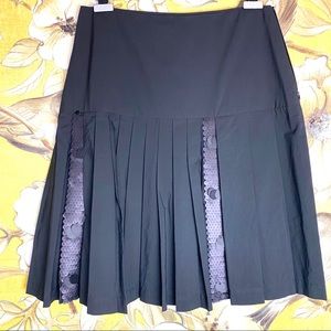 Alysi Black knee length skirt Sz. 48 Italy NWT